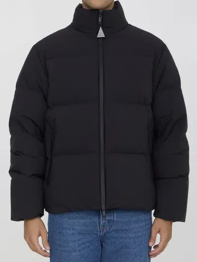 Moncler Misonet Short Down Jacket In Blue