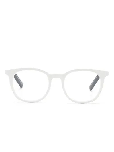 Moncler Ml5207 Two-tone Square-frame Glasses In White