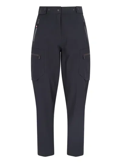 Moncler Multi-pocket Wide Pants In Black  