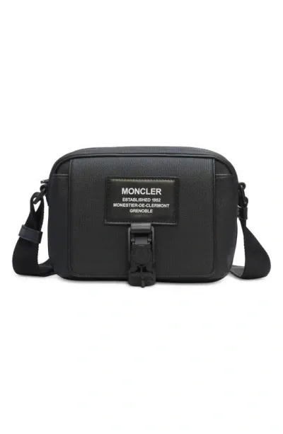 Moncler Nakoa Coated Canvas Crossbody Bag In Black