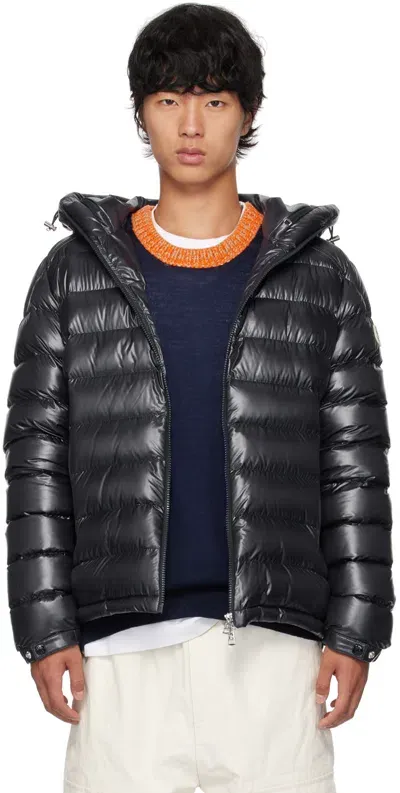 Moncler Navy Besines Down Jacket In Blue