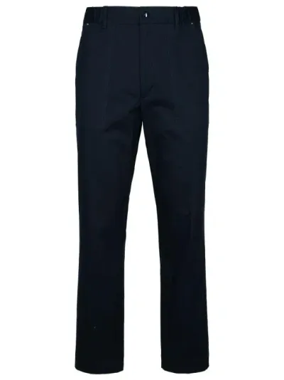 Moncler Navy Cotton Trousers In Blue