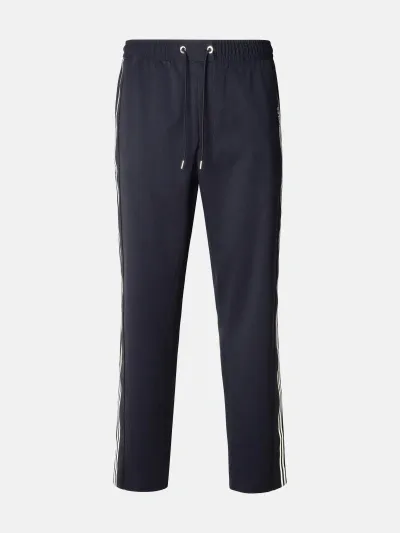 Moncler Navy Virgin Wool Blend Sporty Pants