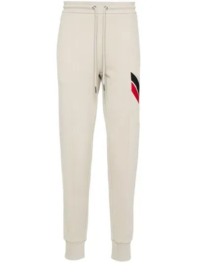 Moncler Neutral Drawstring Track Pants - Men's - Cotton/polyamide In Neutrals