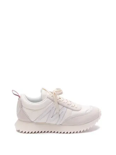 Moncler Men's Pacey Low Top Sneakers In Cream