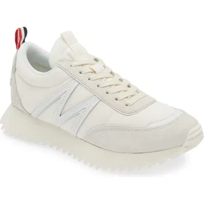 Moncler Pacey Mixed Media Sneaker In Gardenia