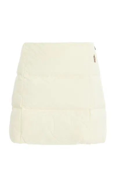 Moncler Padded Nylon Mini Skirt In White