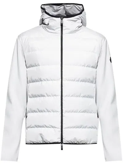 Moncler Padded Zip-up Hoodie In White