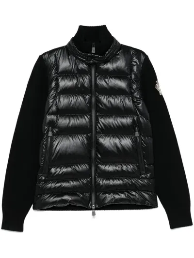 Moncler Padded Zip-up Jacket In Black