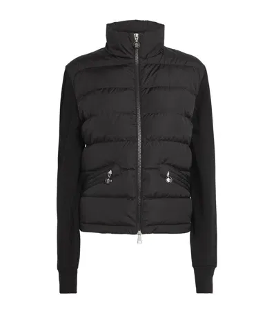 Moncler Padded Zip-up Jacket In Black