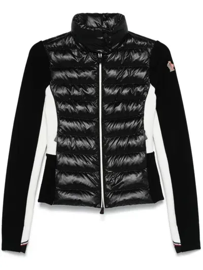 Moncler Padded Zip-up Sweatshirt In Schwarz