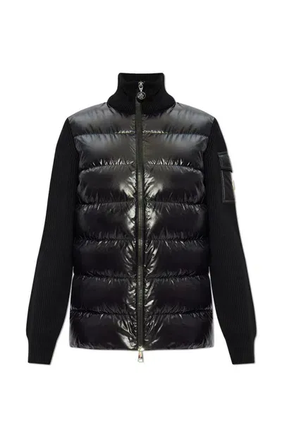 Moncler Panelled Zip In Black