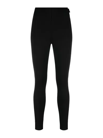 Moncler High-waisted Performance Leggings In Black