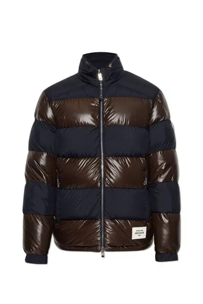 Moncler Peclet Reversible Down Jacket In Blue