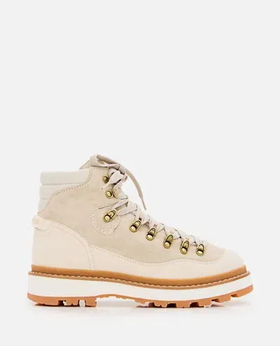 Moncler Peka Trek Hiking Boots In White