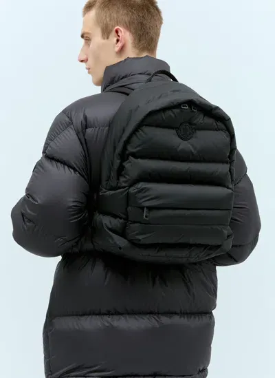 Moncler Pierrick Logo Backpack In Black