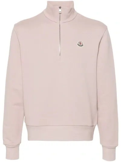 Moncler Sweatshirt Mit Logo-patch In Lghtpurple