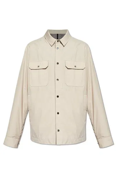 Moncler Piz Buttoned Jacket In Lightgrey