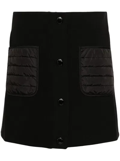 Moncler Press-stud Mini Skirt In Black