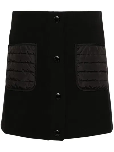 Moncler Press-stud Mini Skirt In Black