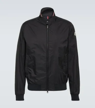 Moncler Reppe Nylon Rainwear Jacket In Black