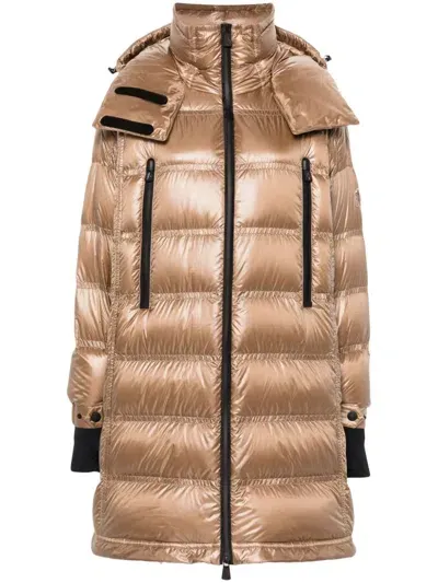 Moncler Rochelairs Puffer Jacket In Brown