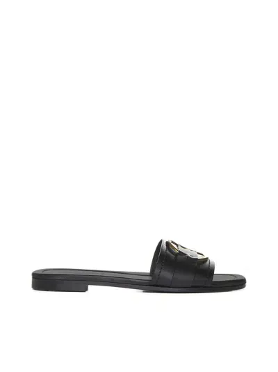 Moncler Sandals In Black