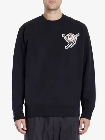 Moncler Ski Patch Sweatshirt In Black