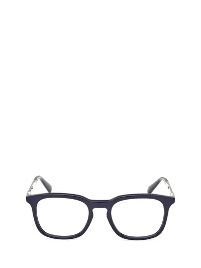 Moncler Square Frame Glasses In Black