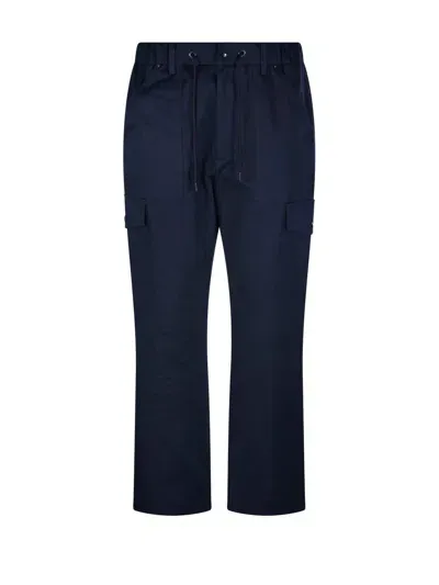 Moncler Straight-leg Trousers In Blue