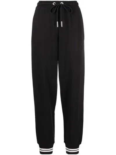 Moncler Stripe-trim Track Pants In Nero