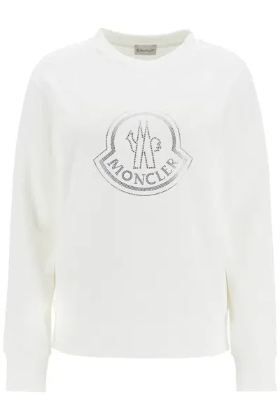 Moncler Sweatshirt With Rhin In White