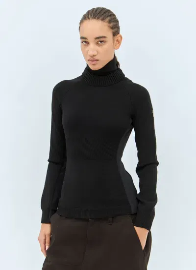 Moncler T-neck Sweater In Black