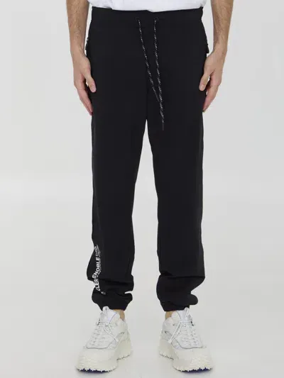 Moncler Technical Nylon Pants In Black