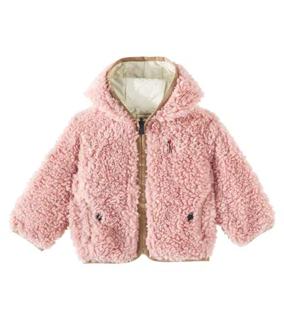 Moncler Kids' Teddy Jacket In Rose Fanee