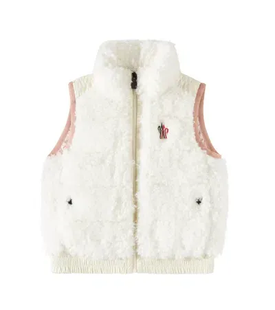 Moncler Kids' Teddy Vest In 034-white