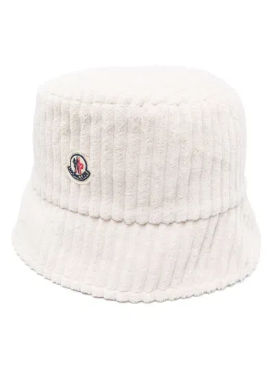 Moncler Terry-cloth Bucket Hat In Light Beige