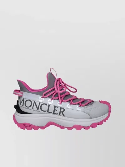 Moncler Trail Grip Sneakers In Gray Polyamide In Multicolor