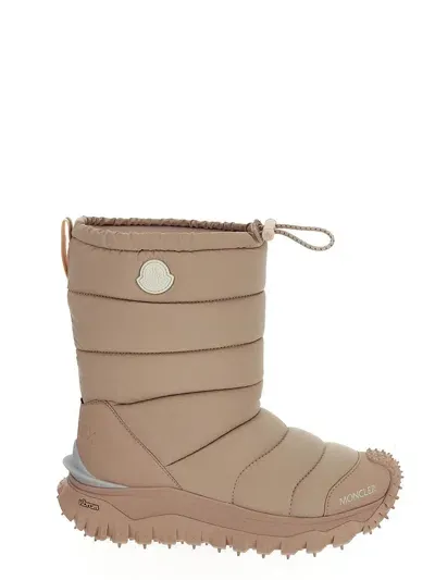 Moncler Trailgrip Apres High Boot In Beige