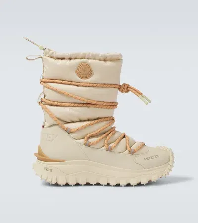 Moncler Trailgrip Gtx Leather Lace-up Boots In Multicolor