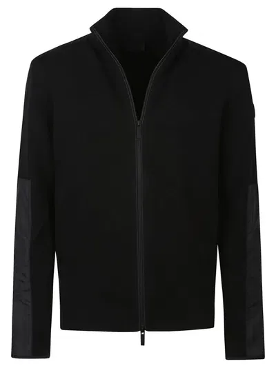 Moncler Tricot Zip In Black