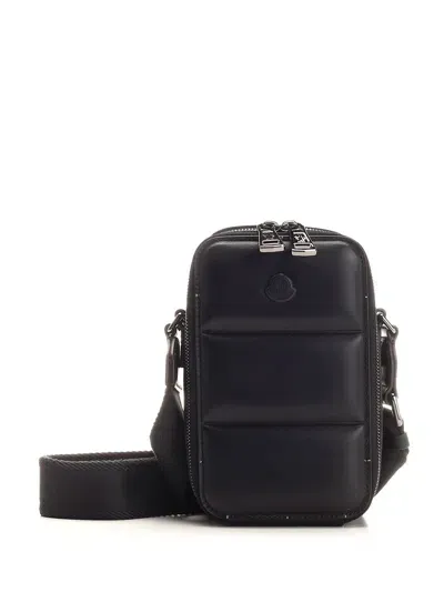 Moncler Vertical Shoulder Bag In Black