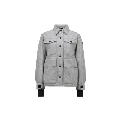 Moncler Veste Chemise À Capuche Huez In Gray