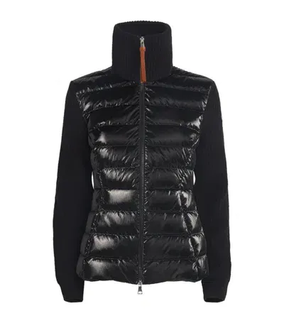 Moncler Black Down Cardigan