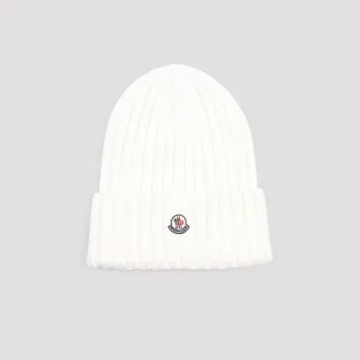 Moncler Virgin Wool Hat In White