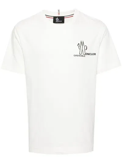 Moncler Logo-print Cotton T-shirt In White