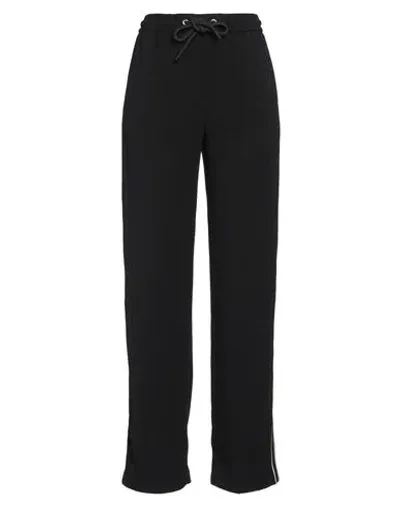 Moncler Pressed-crease Straight-leg Trousers In Black