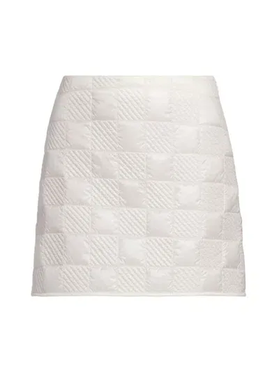 Moncler Quilted Nylon Mini Skirt In White