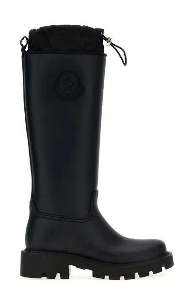 Moncler Kickstream High Rain Boots In Black