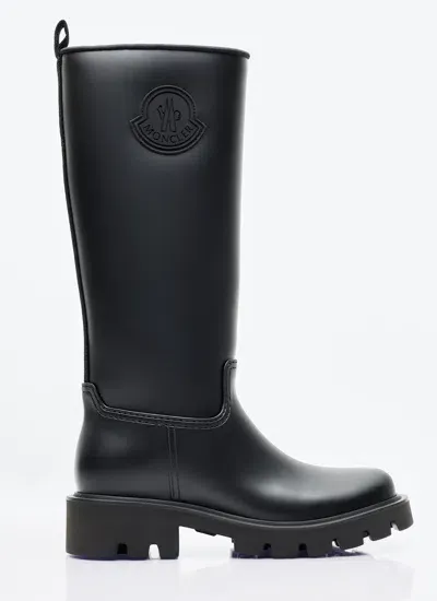 Moncler Women Kickstream High Rain Boots In Black